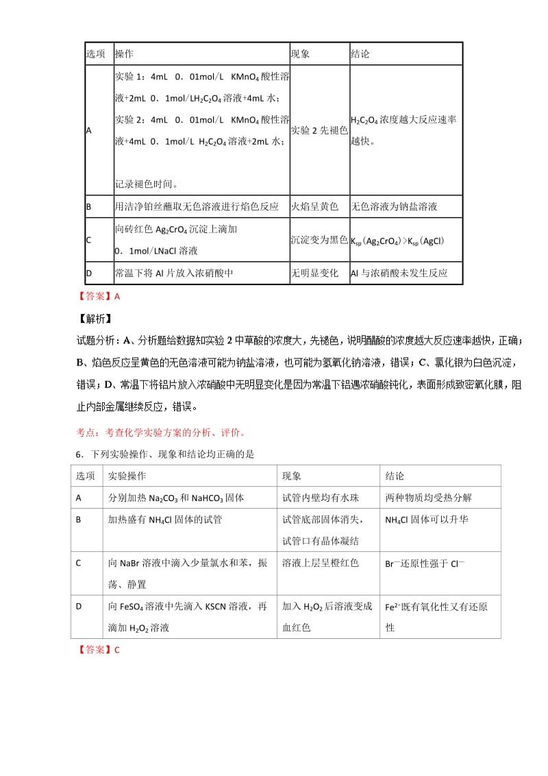 精品高考化学备考 专题52 探究实验 含解析.doc_第3页