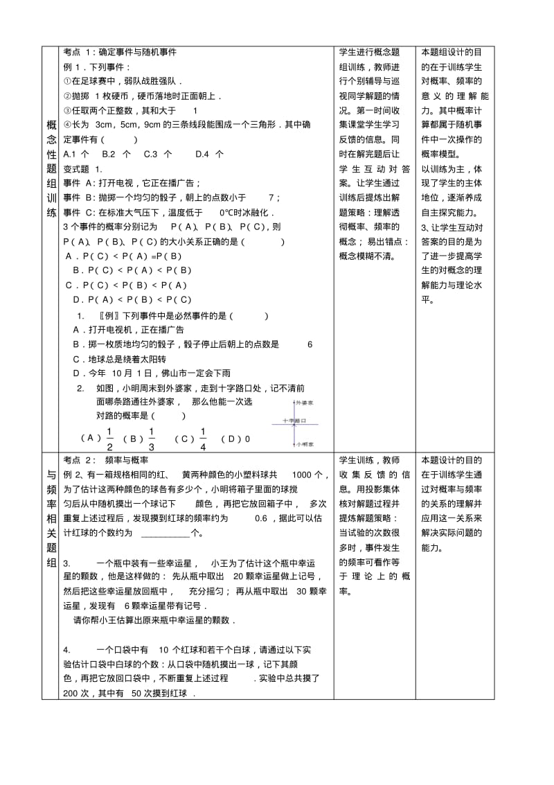 数学人教版九年级上册《概率复习课》教学设计.pdf_第2页