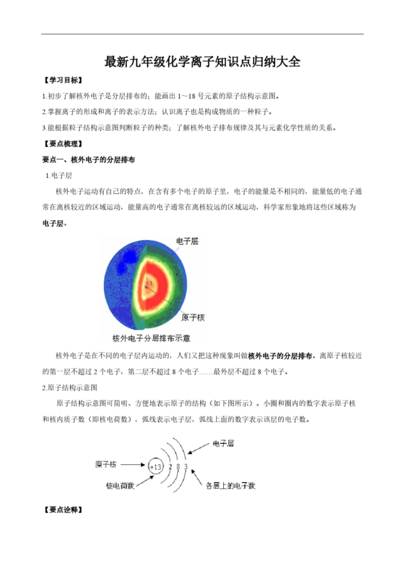 最新九年级化学离子知识点归纳大全.pdf_第1页