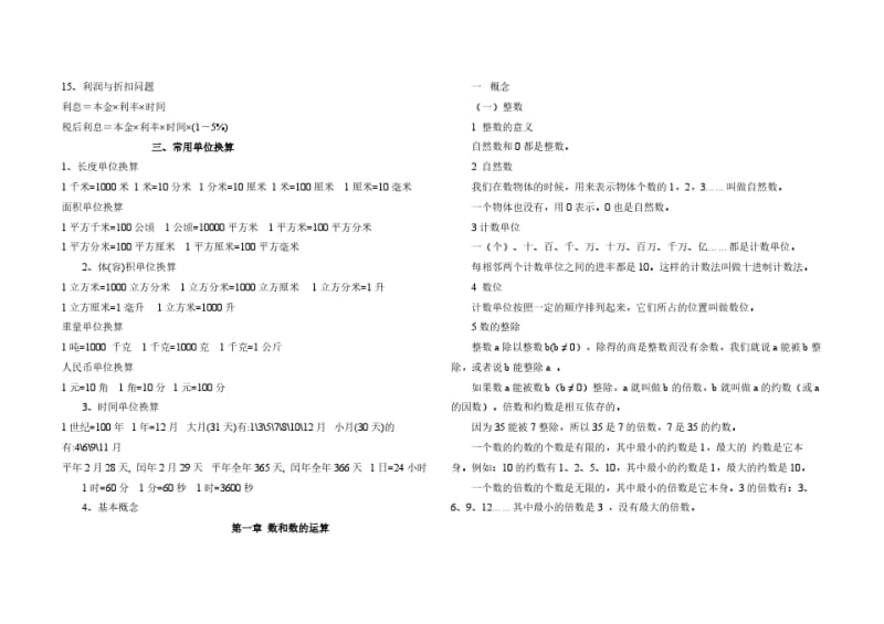 六年级数学总复习知识点归纳(Word版).pdf_第2页