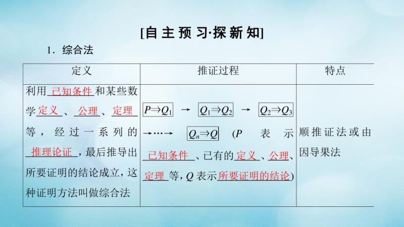 2018年秋高中数学第2章推理与证明2.2直接证明与间接证明2.2.1综合法和分析法课件新人教A版.pdf_第3页