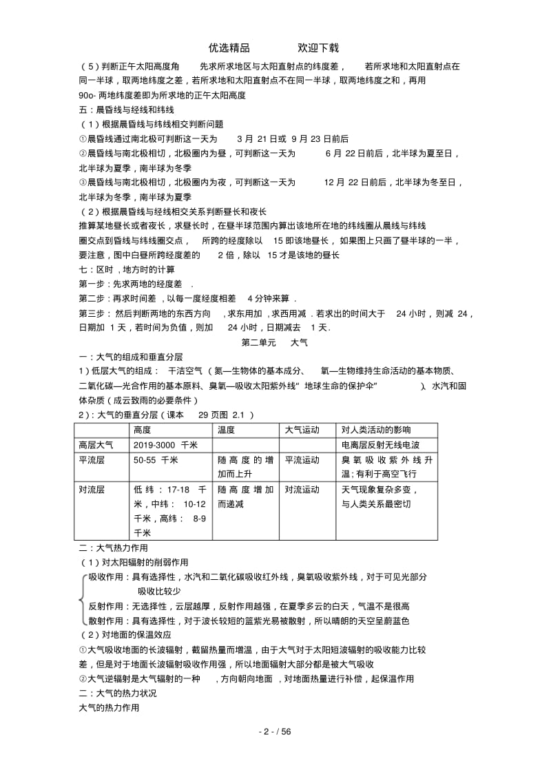 高考复习高中地理全部知识点总结大全.pdf_第2页