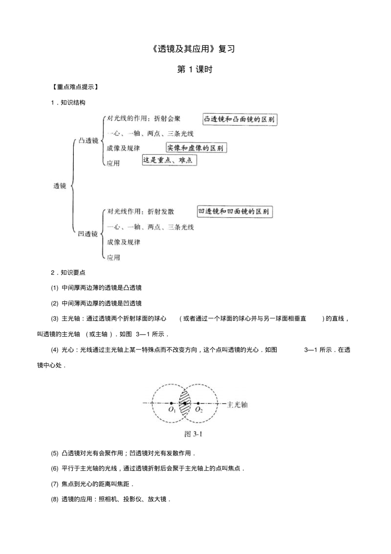 《透镜及其应用》复习.pdf_第1页