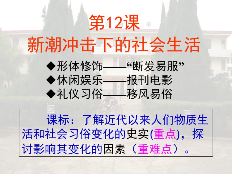 高中历史必修二经济第12课 新潮冲击下的社会生活.ppt_第3页