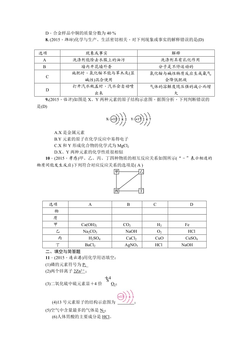 精品-甘肃省中考化学综合训练（4）及答案解析.doc_第2页