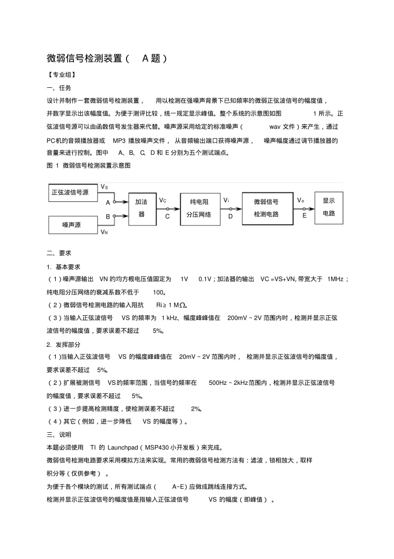 【2019年整理】山东理工大学第七届电子设计竞赛题目.pdf_第1页