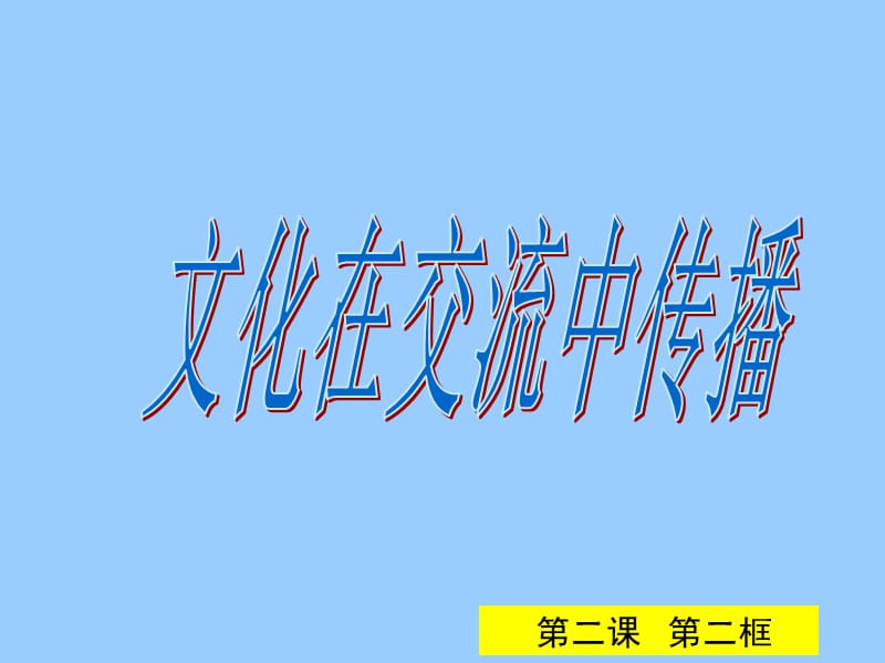 高中政治 3.2文化在交流中传播.ppt_第1页