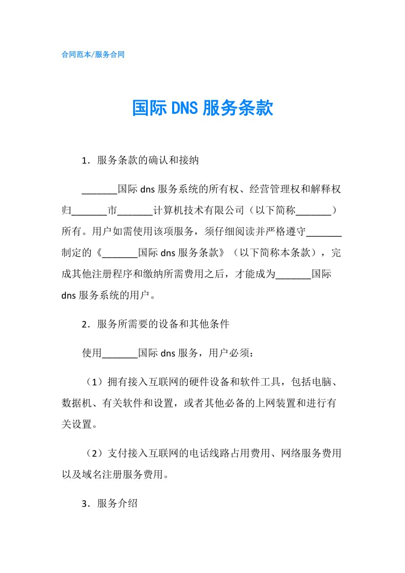 国际DNS服务条款.doc_第1页