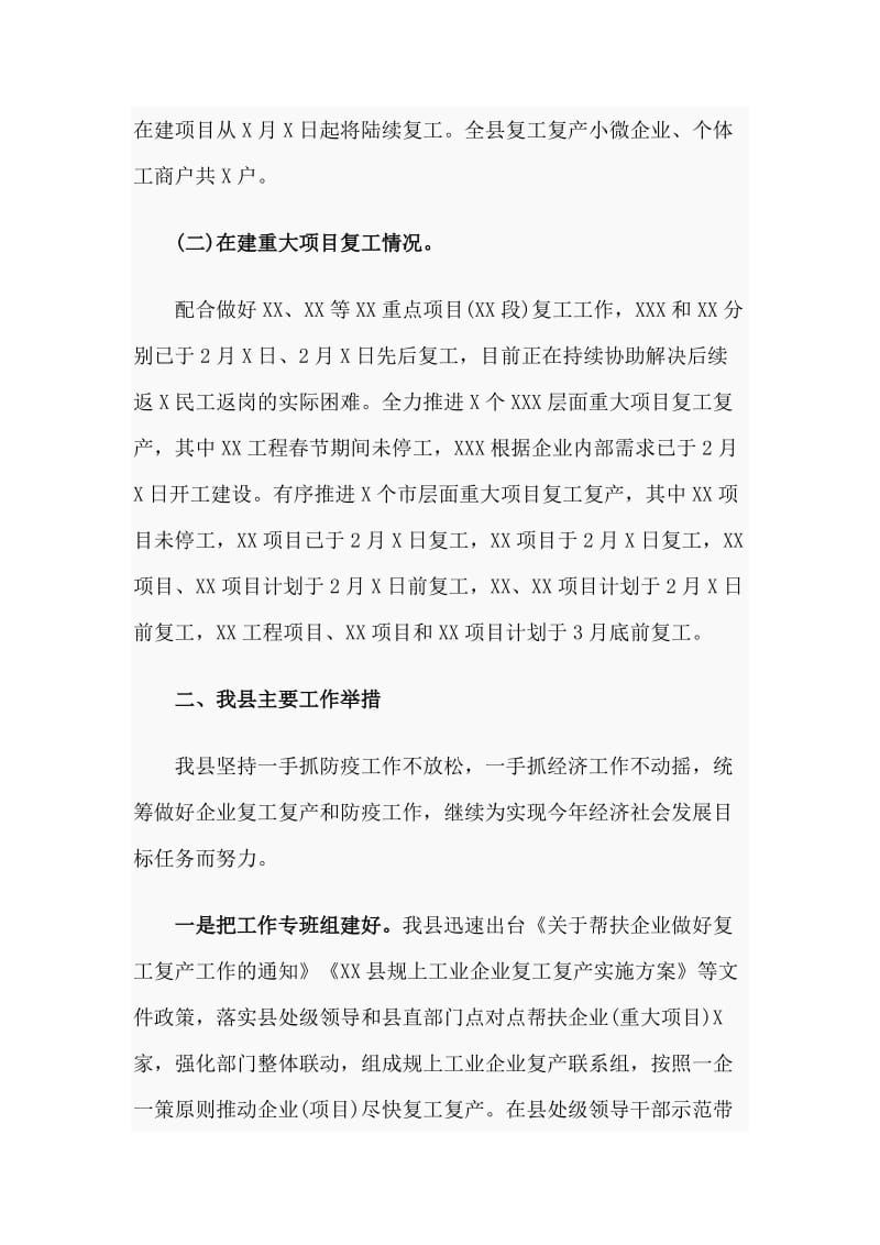 新型肺炎企业复工复产和重大项目推进情况汇报.docx_第2页