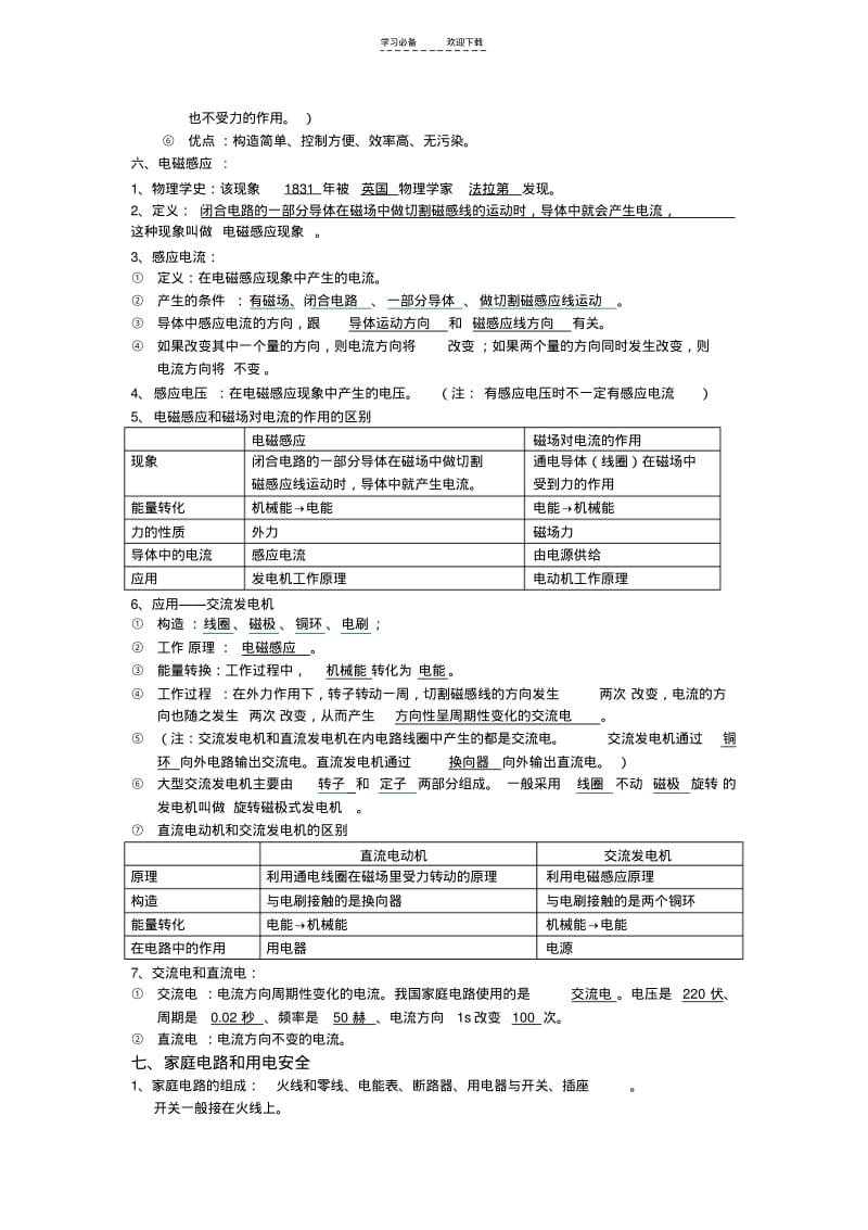 【优质文档】浙教版最新八年级科学下册复习提纲.pdf_第3页