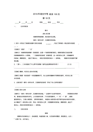 中考语文阅读训练100天(17)(含解析).pdf