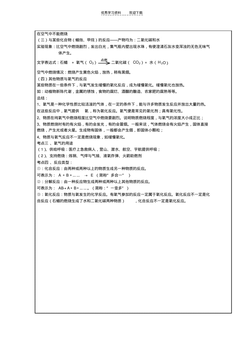 初三化学氧气性质及其制备.pdf_第2页