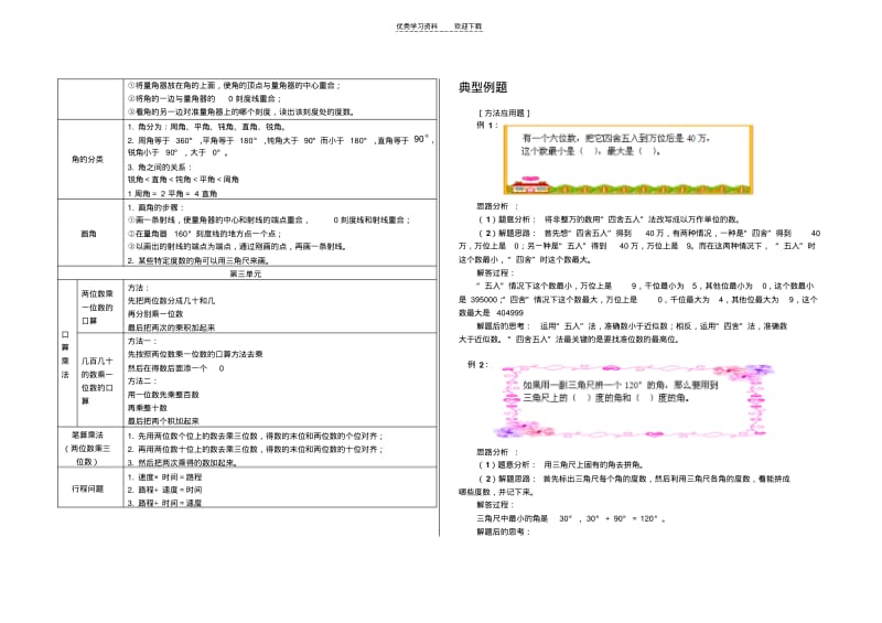 四年级数学人教新课标版上学期期中复习.pdf_第2页