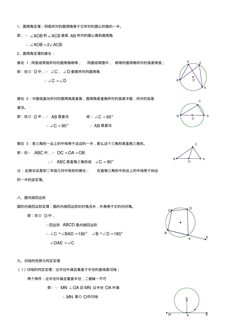 圆知识梳理题型归纳附答案详细知识点归纳中考真题.pdf_第3页