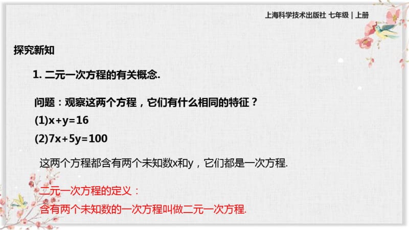 沪科版七年级数学上册教学课件《二元一次方程组及其解法》.pdf_第3页