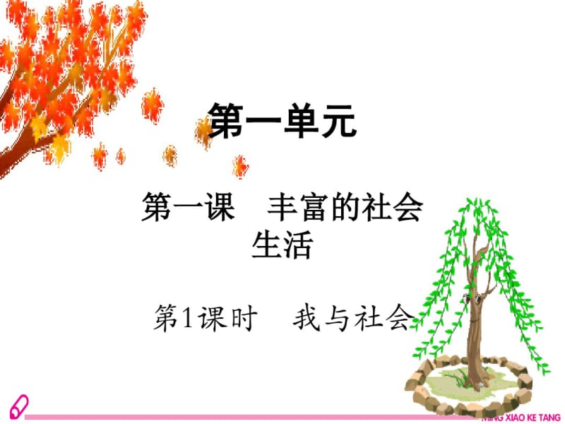 2018年人教部编版八年级上册道德与法治课件：1.1我与社会(共12张).pdf_第1页