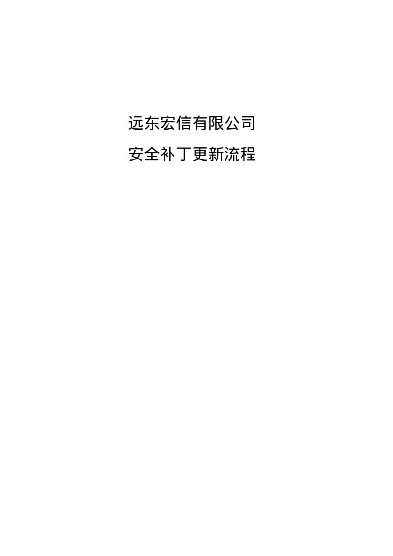 安全补丁更新流程.pdf_第1页