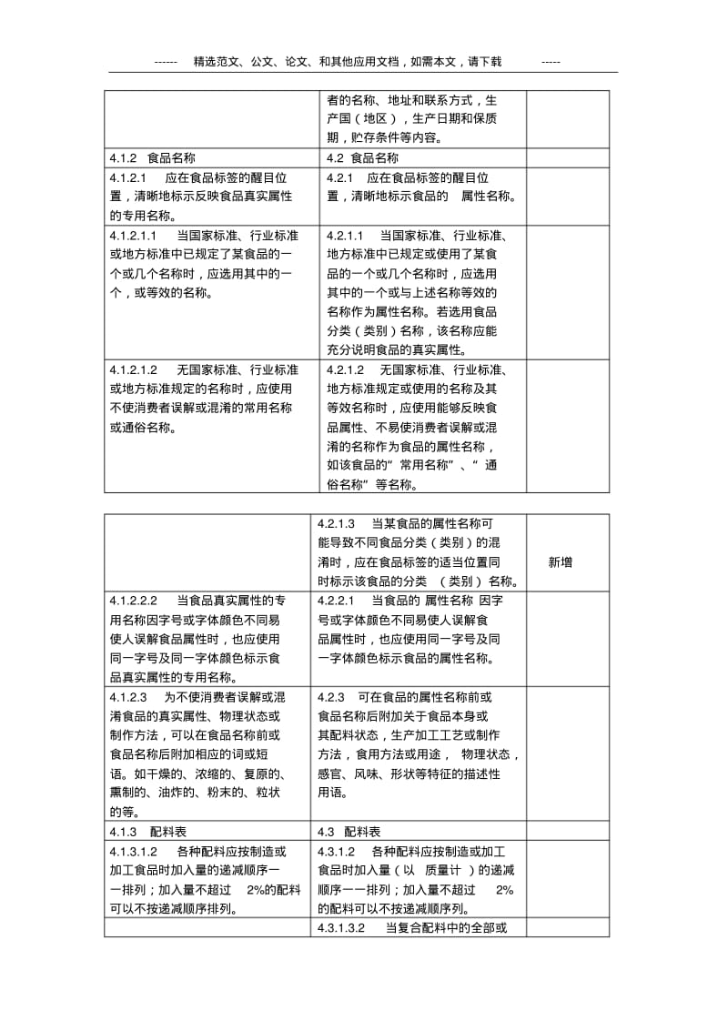 GB7718预包装食品标签新旧对照表.pdf_第3页