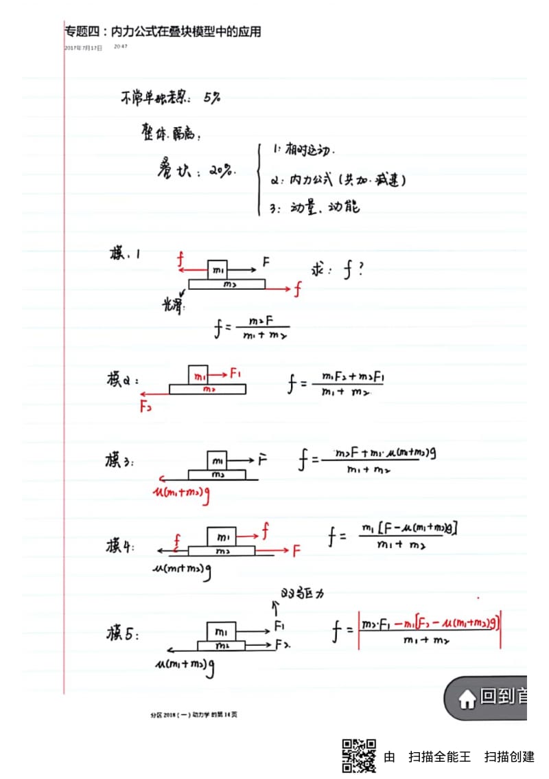 专题四：内力公式在叠块模型中的应用.pdf_第1页
