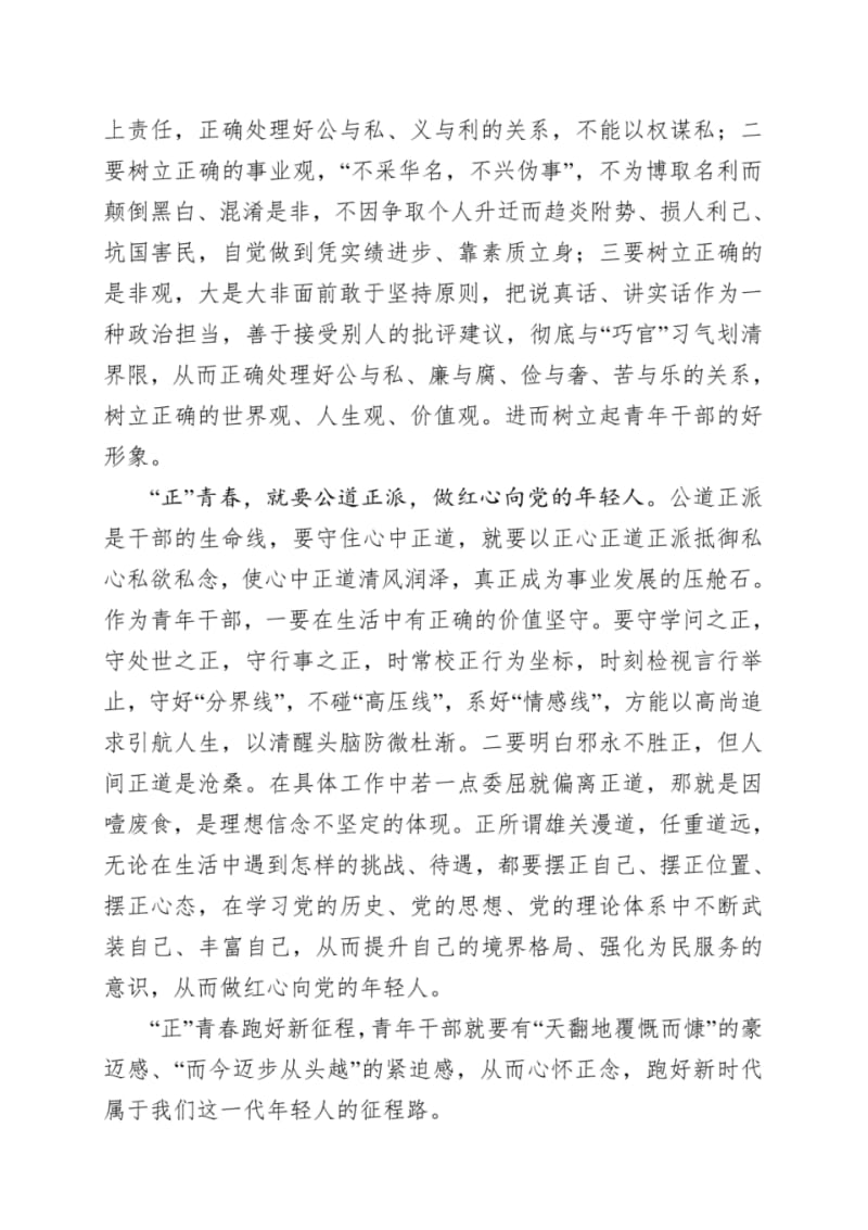 “新时代新担当新作为”主题演讲稿以“正”青春跑好新时代新征程.pdf_第2页