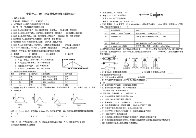 专题十二：硅及其化合物.pdf_第1页