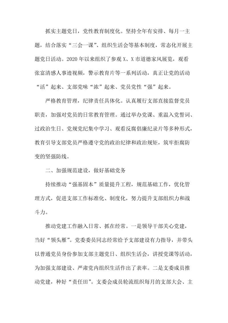 党支部书记抓党建述职报告.docx_第2页