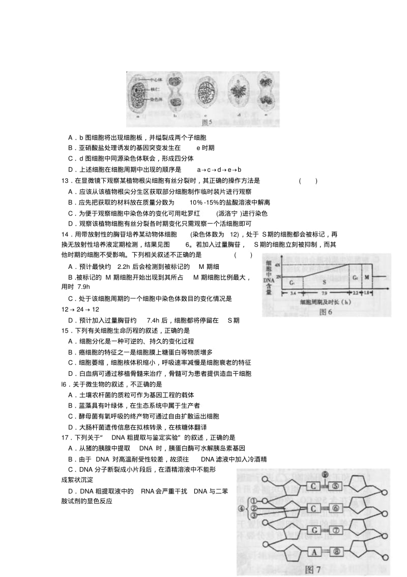 北京市海淀区2013届高三上学期期中练习生物试题.pdf_第3页