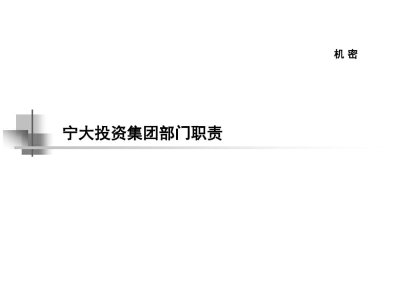 宁大投资集团部门职责.pdf_第1页