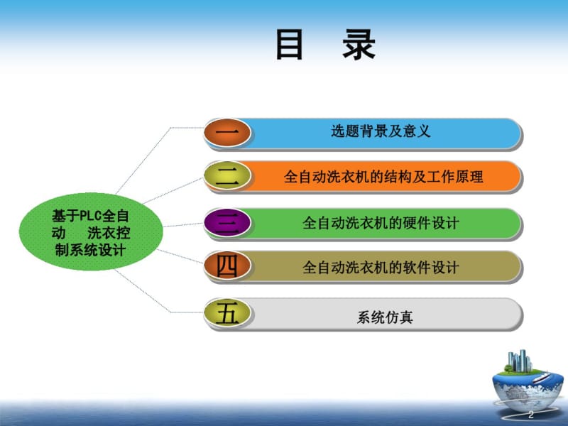 基于PLC全自动洗衣机控制系统设计毕业答辩1.pdf_第2页