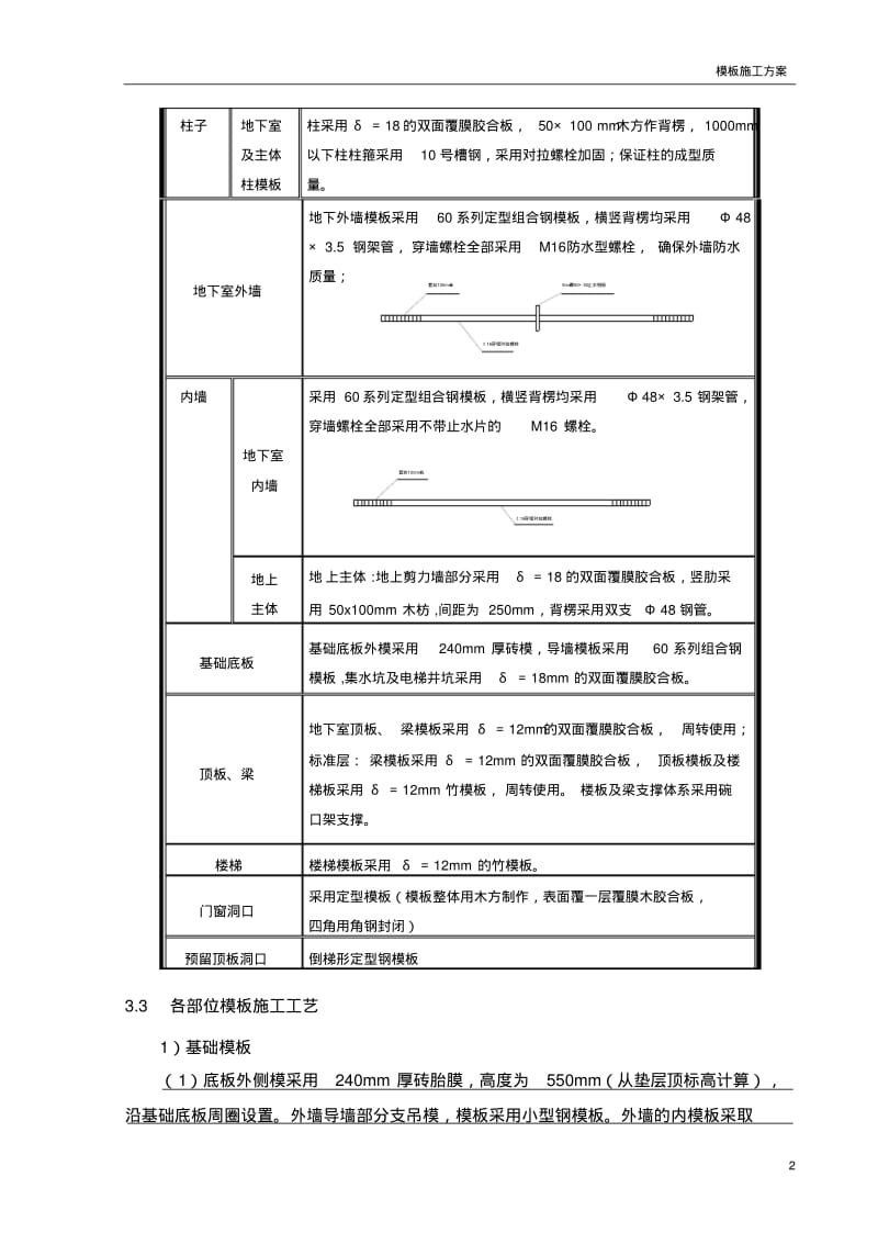 模板施工方案.pdf_第2页