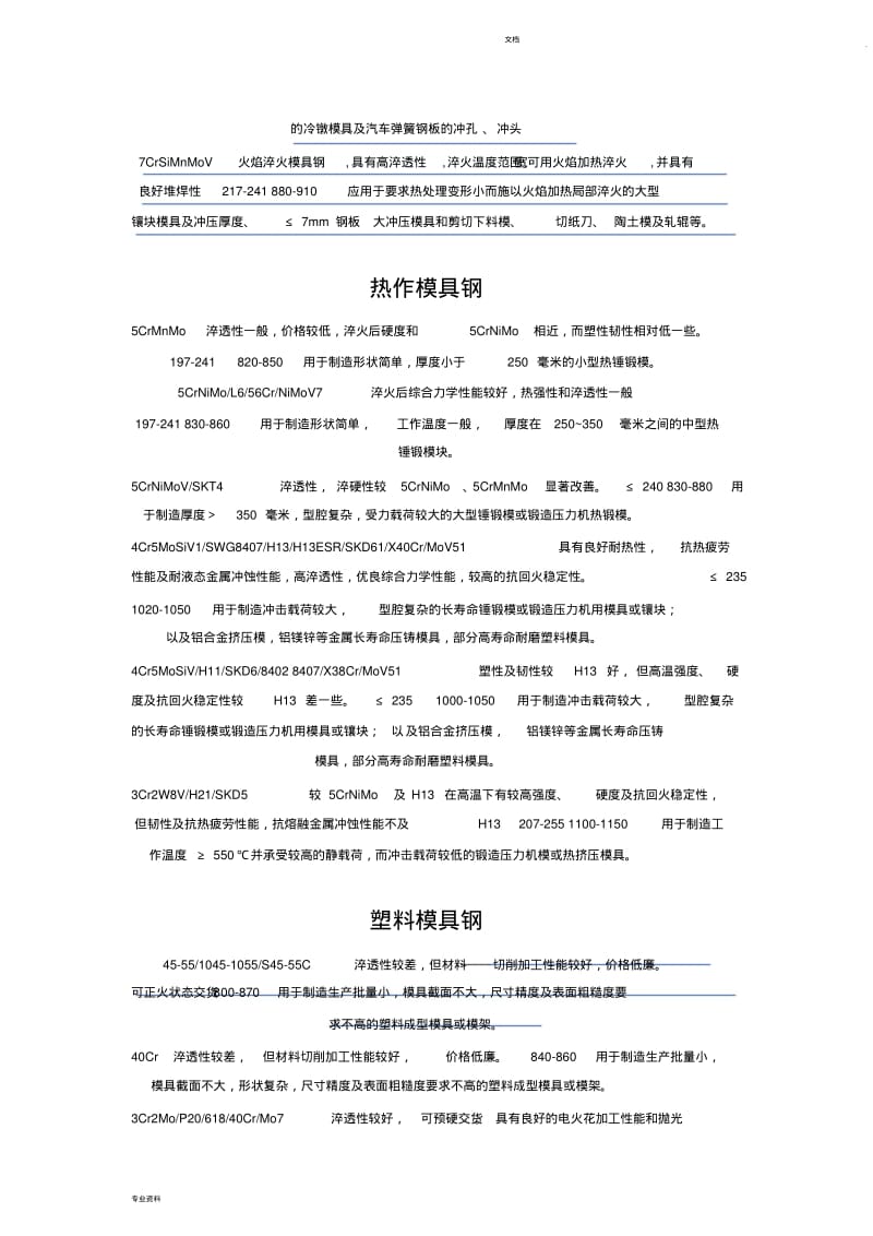 常用模具材料牌号对照表.pdf_第2页