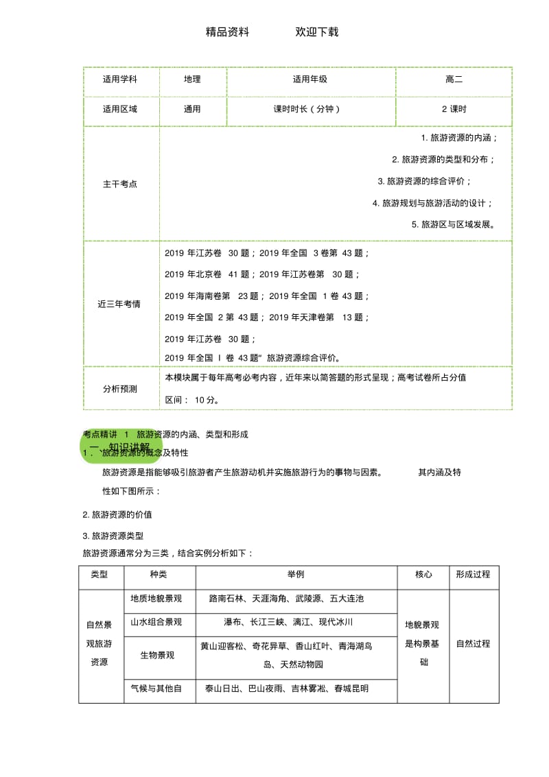 旅游地理(教案).pdf_第1页