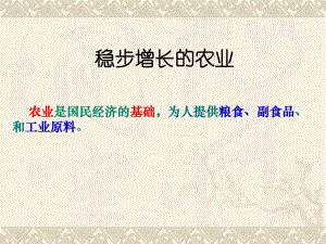 晋教版八年级地理上册-4.1稳步增长的农业课件(共26张).pdf