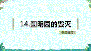 部编4年级上册14.圆明园的毁灭(课后练习).pdf