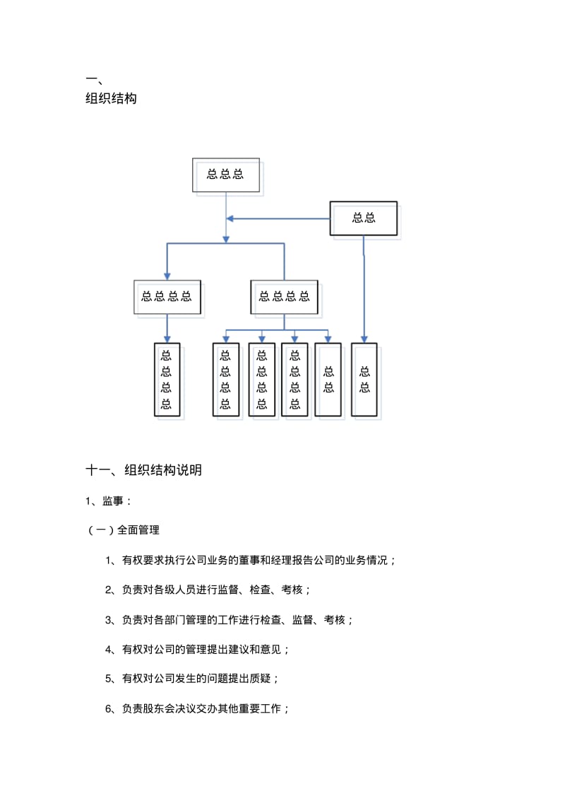 软件研发小企业组织结构及人员职责(可修改).pdf_第1页