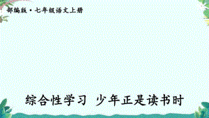 部编7年级上册语文综合性学习少年正是读书时.pdf