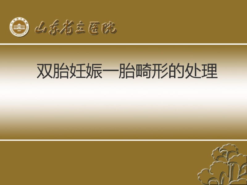 20150627双胎妊娠一胎儿畸形选择性减胎术.pdf_第1页