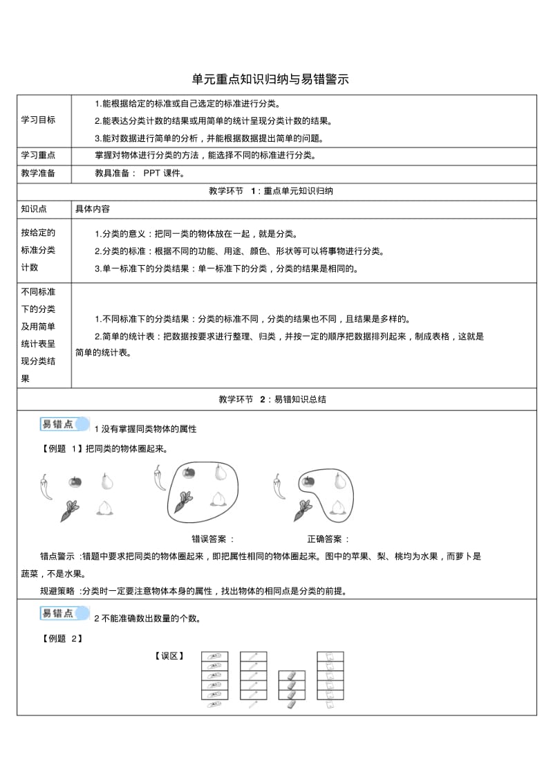 《分类与整理》单元重点知识归纳.pdf_第1页