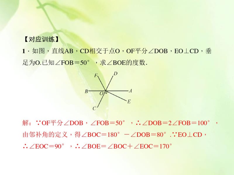 《专题课堂(一)相交线与平行线》练习题.pdf_第3页