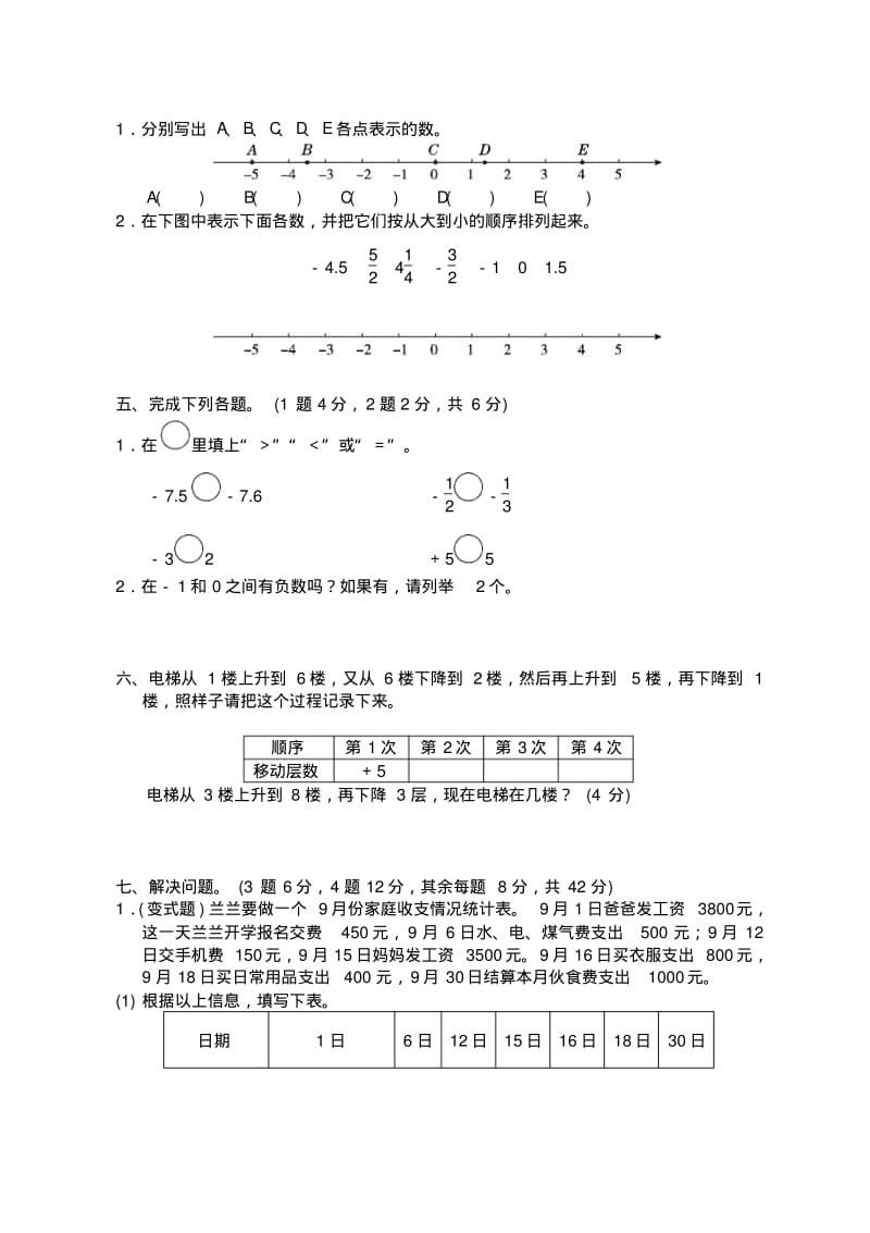 2018年六年级数学下册全册单元测试题及答案.pdf_第3页