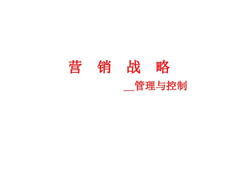 营销战略：管理与控制.pdf_第1页