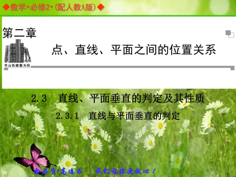 【金版案】高中数必修二(人教A版)：2.3.1同步辅导与检测课件.pdf_第1页