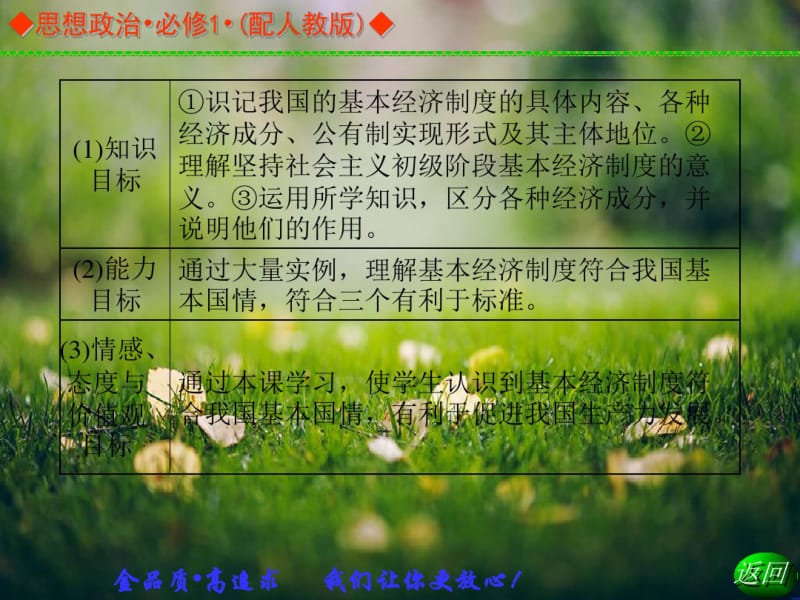 【金学案】高中政治必修一(人教)同步辅导与检测课件：第二单元第四课第2课时我国的基本经济制度.pdf_第3页