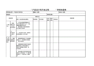 产品设计和开发过程审核检查表.pdf