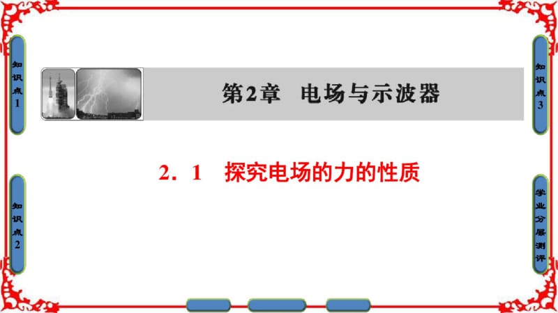 【课堂新坐标】2016-2017学年高中物理沪科版课件选修3-1第二章电场与示波器2-1.pdf_第1页