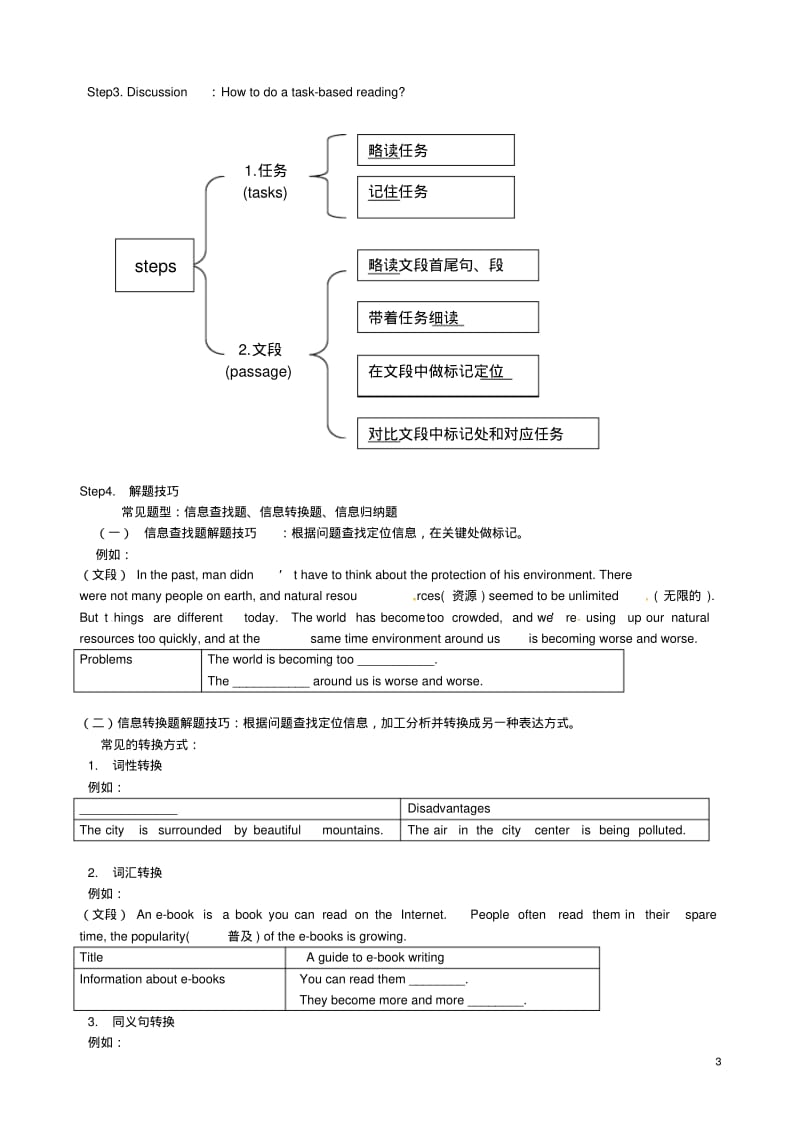 英语知识点-江苏省南京市百家湖中学中考英语《任务型阅读》市级公开课教案牛津版【精选教案】.pdf_第3页