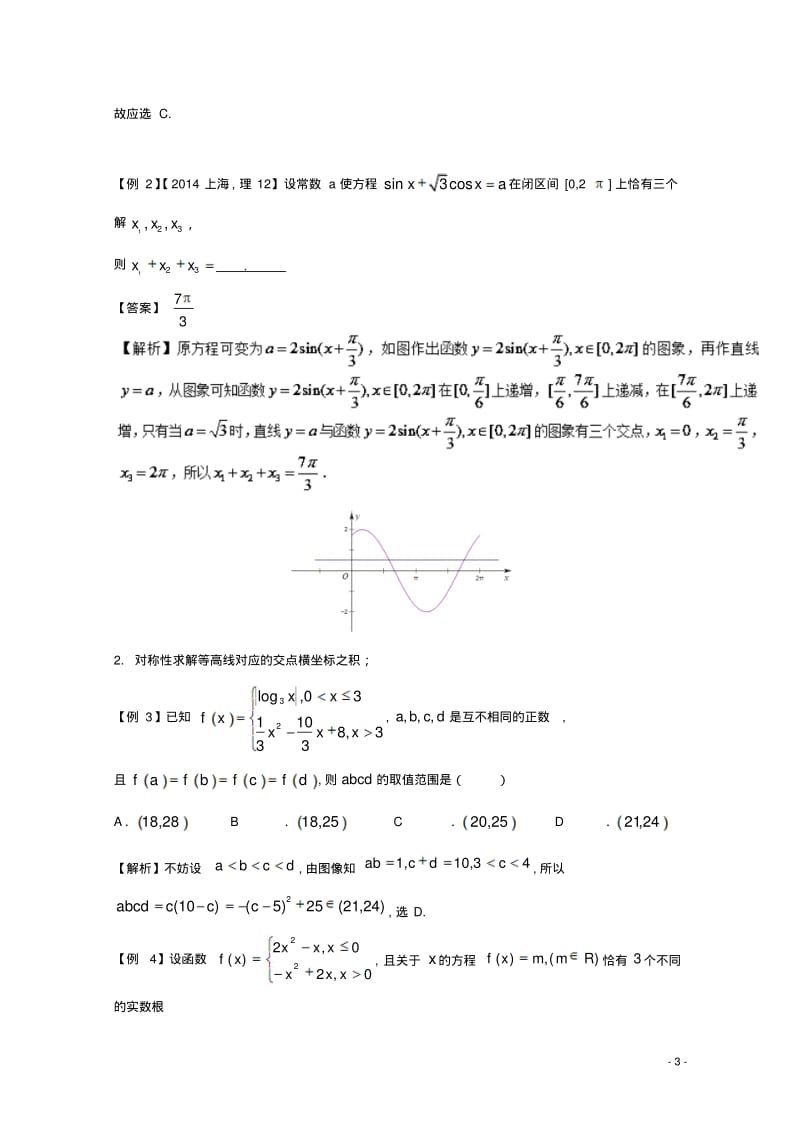 版高中数学小问题集中营专题26函数与方程中的等高线-含答案.pdf_第3页