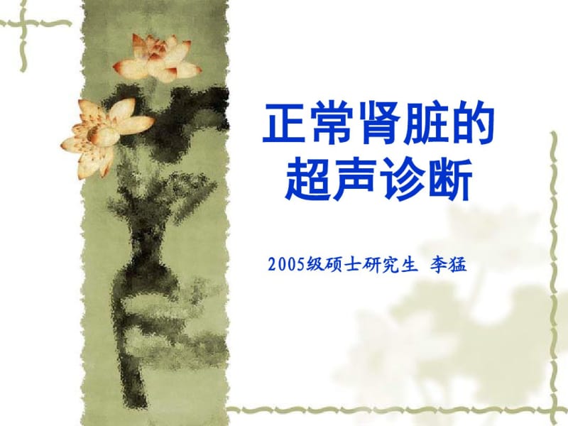 正常肾脏的超声诊断李猛.pdf_第1页