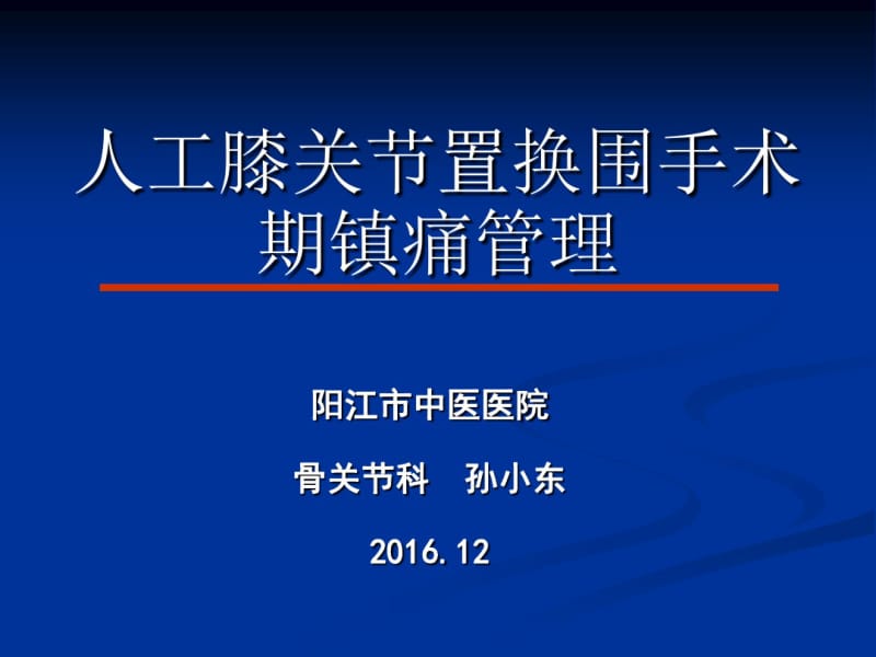 人工全膝关节置换术围手术期镇痛管理.pdf_第1页