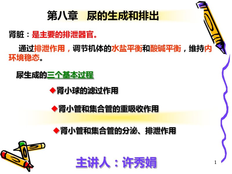 第八章--尿的生成和排出.pdf_第1页